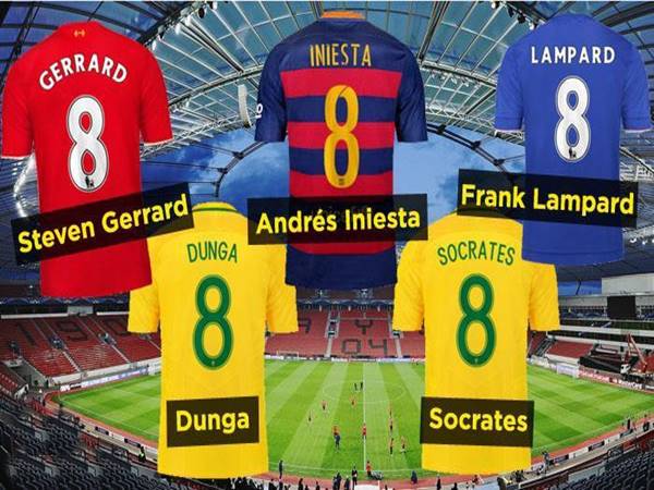 Những cầu thủ áo số 8 nổi tiếng nhất lịch sử bóng đá