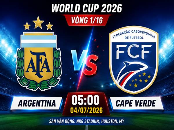 Số liệu trận đấu Argentina gặp Cape Verde 5h ngày 4/7